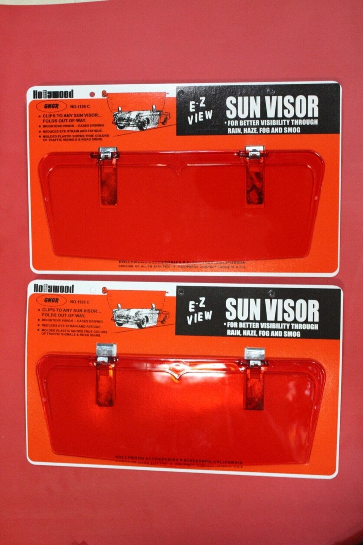 Hollywood Sunvisor Güneşlik Takımı Kırmızı