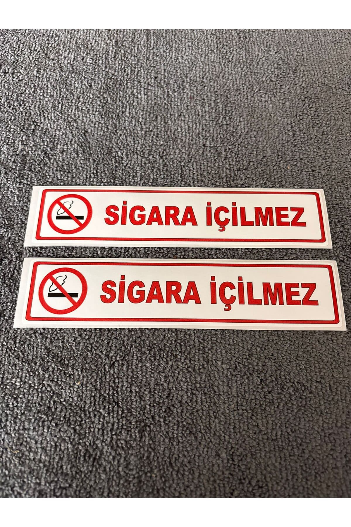 Sigara İçilmez Sticker 2 Adet (15x3 cm) Beyaz