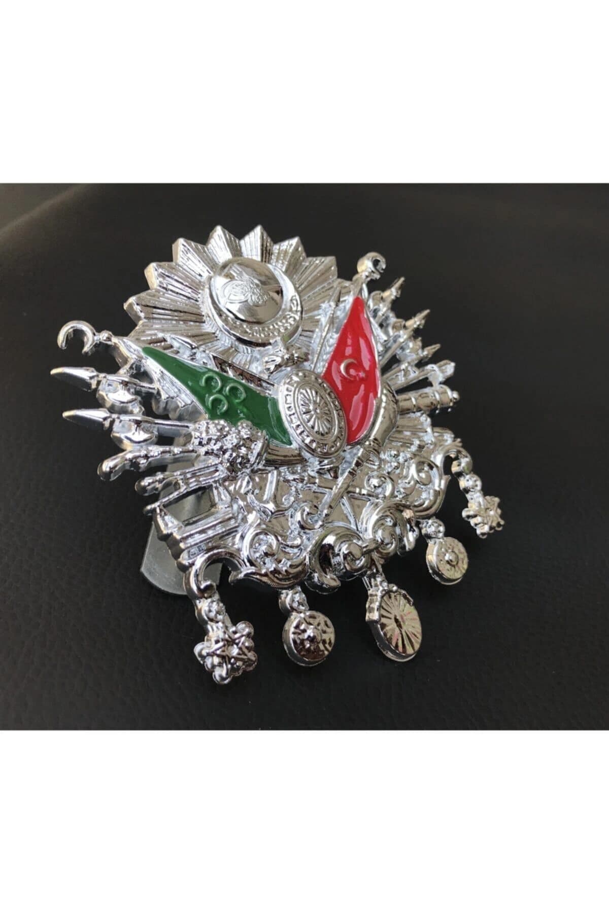 Osmanlı Tuğrası Krom Kaplama Vidalı Panjur Arması 10x10 cm