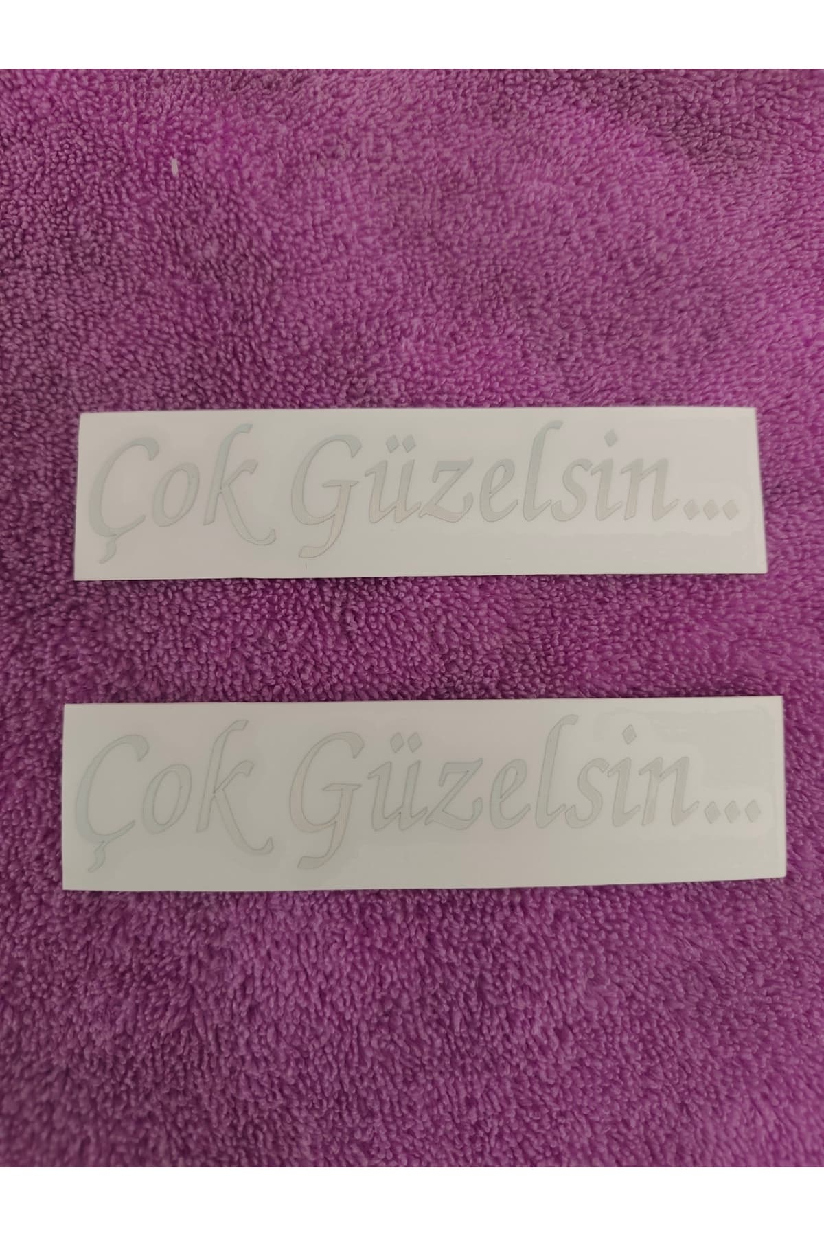 Çok Güzelsin Sticker Beyaz 2 Adet (4x13,5 cm)