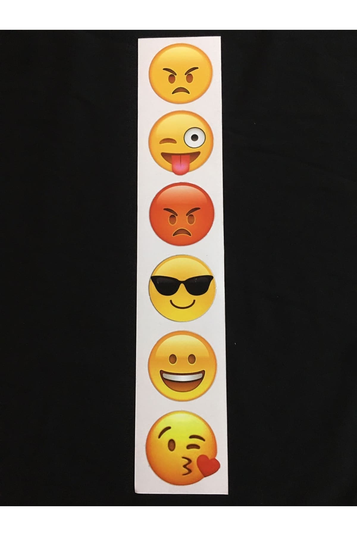 Emoji Sticker 6'lı Set Sarı (6x30 cm) – Vinil