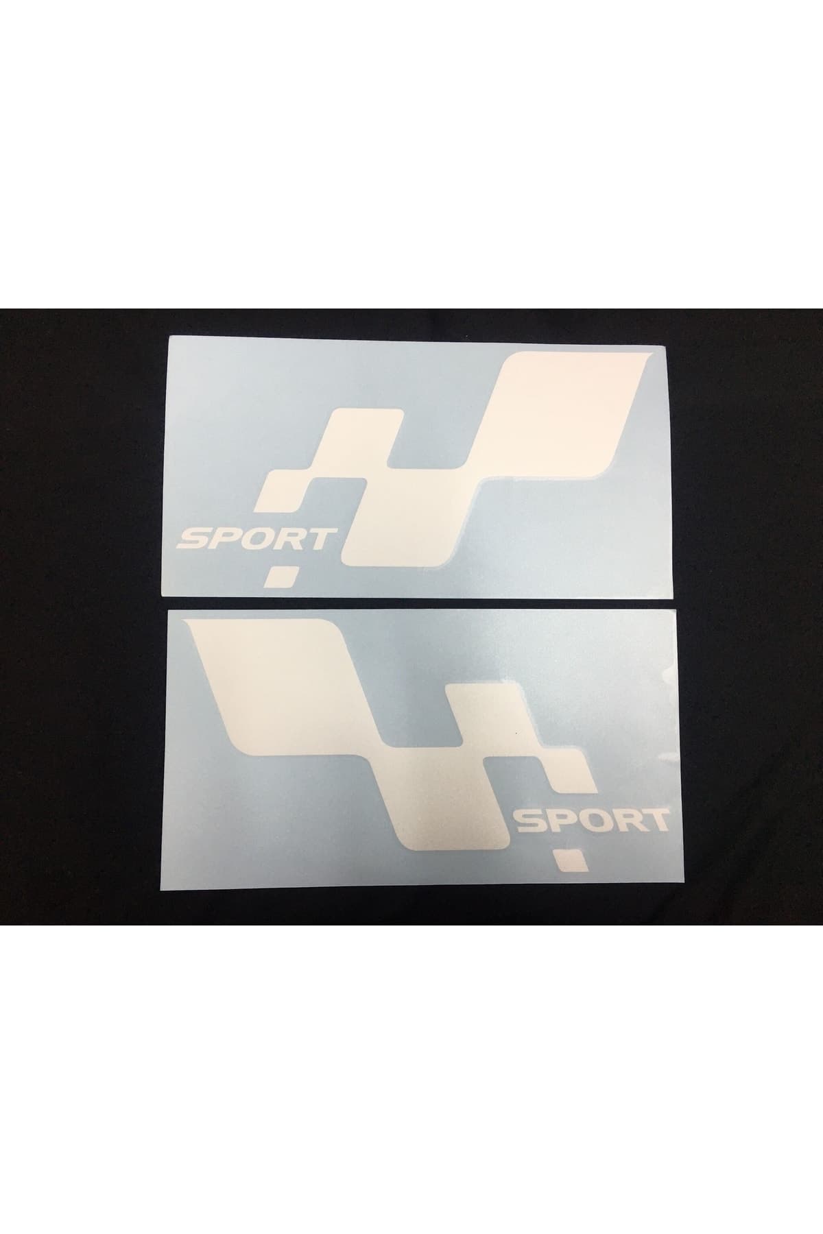 Sport Yazılı Sticker Beyaz Çift (29x15 cm) – Vinil