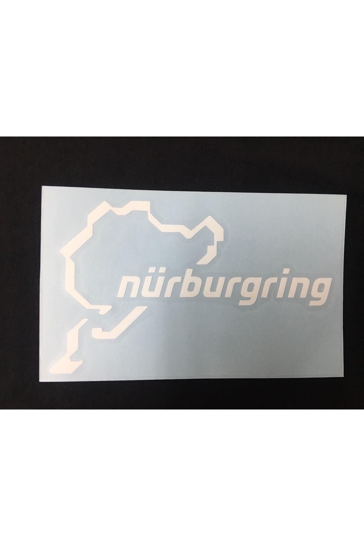 Otoçet Yarış Pisti Sticker Beyaz (15x9 cm) – Vinil